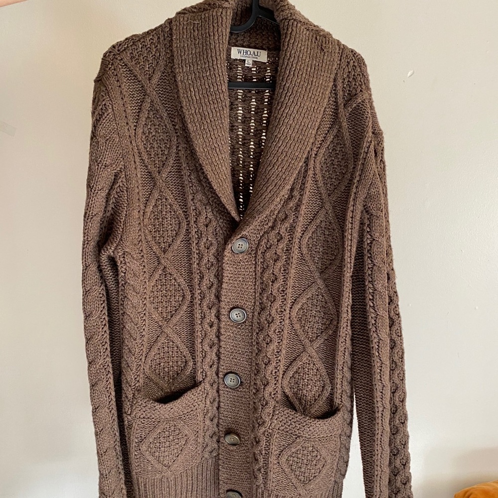 WHO.A.U. Cable Knit Cardigan